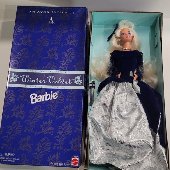 Barbie Other - 1995 Avon Exclusive Special Edition Winter Velvet Barbie #15571 NRFB New